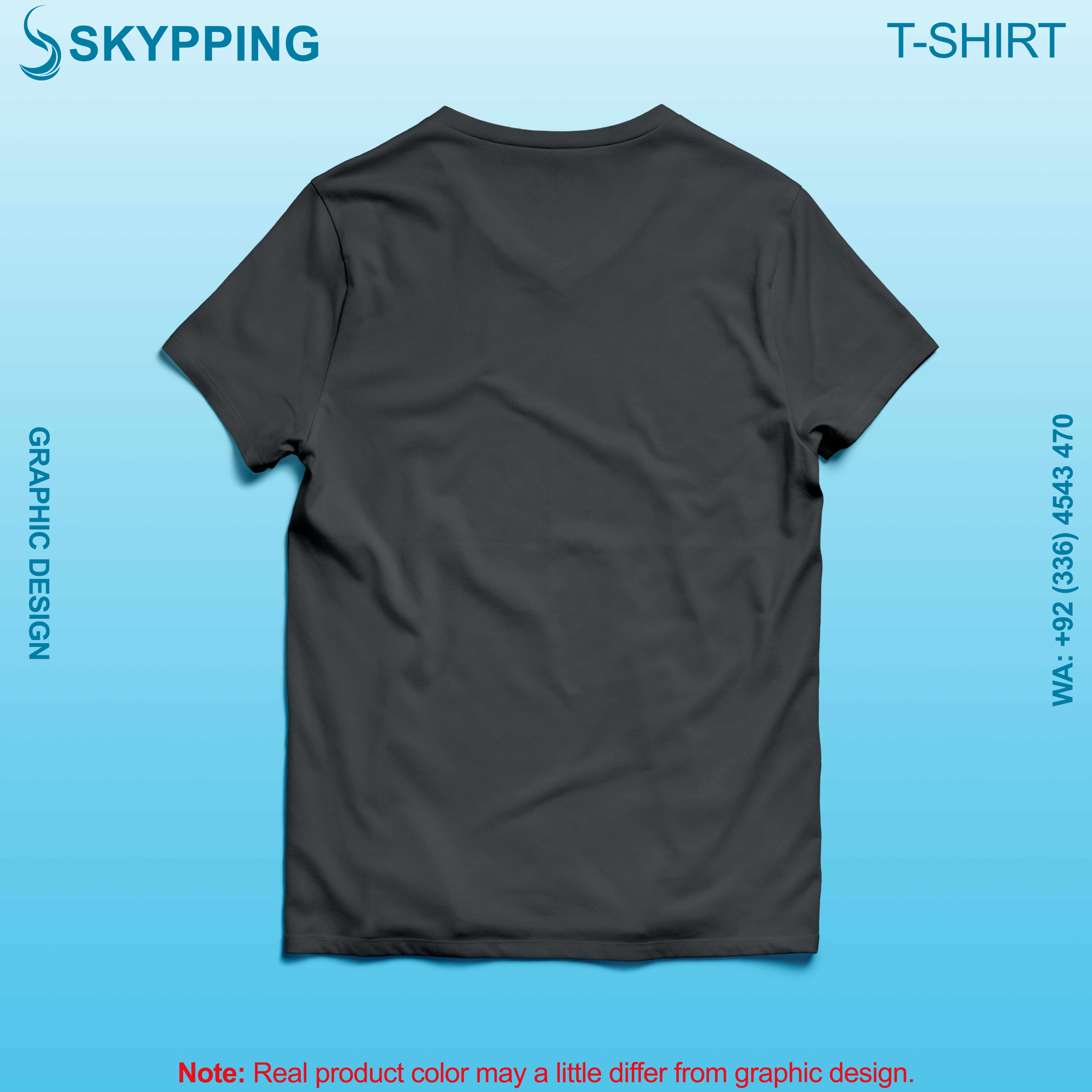 V-Neck Short set-in style sleeve long length t-shirt with shoulder panel for men